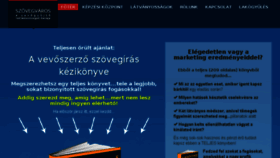 What Szovegvaros.hu website looked like in 2016 (8 years ago)