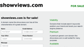 What Showviews.com website looked like in 2016 (8 years ago)