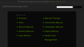 What Selfcaremanual.com website looked like in 2016 (8 years ago)
