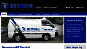 What Sjeelectrical.com.au website looked like in 2016 (8 years ago)