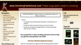 What Smokingfeelsgood.com website looked like in 2016 (8 years ago)