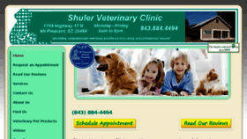 What Shulervetclinic.com website looked like in 2016 (8 years ago)