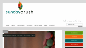 What Sundaycrush.com website looked like in 2016 (8 years ago)