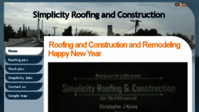 What Simplicityroofing.com website looked like in 2016 (8 years ago)