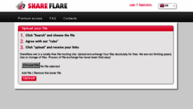What Shareflare.net website looked like in 2016 (8 years ago)