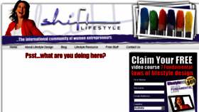 What Shiftlifestyle.com website looked like in 2016 (8 years ago)