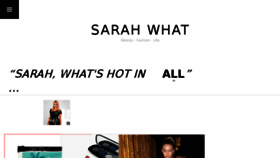 What Sarahwhat.com website looked like in 2016 (8 years ago)