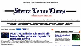 What Sierraleonetimes.com website looked like in 2016 (8 years ago)