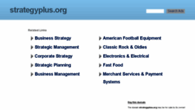 What Strategyplus.org website looked like in 2016 (8 years ago)