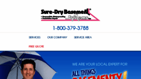 What Suredrybasements.com website looked like in 2016 (8 years ago)