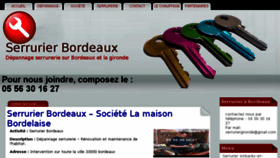 What Serrurier-bordeaux.fr website looked like in 2016 (8 years ago)