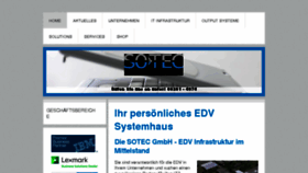 What Sotec.net website looked like in 2016 (8 years ago)