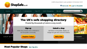 What Shopsafe.co.uk website looked like in 2016 (8 years ago)