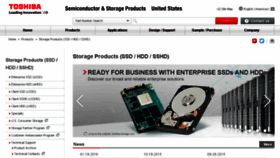 What Storage.toshiba.com website looked like in 2016 (8 years ago)
