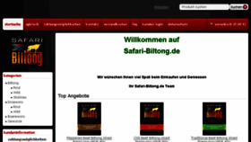 What Safari-biltong.de website looked like in 2016 (8 years ago)