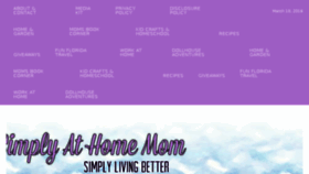 What Simplyathomemom.com website looked like in 2016 (8 years ago)