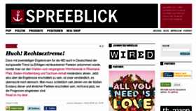 What Spreeblick.de website looked like in 2016 (8 years ago)