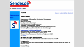 What Sender.de website looked like in 2016 (8 years ago)