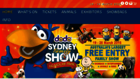 What Sydneyfamilyshow.com.au website looked like in 2016 (8 years ago)