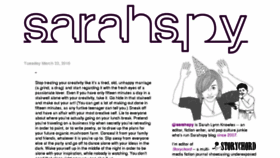 What Sarahspy.com website looked like in 2016 (8 years ago)