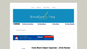 What Sinuscure.org website looked like in 2016 (8 years ago)