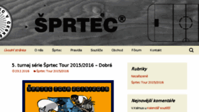 What Sprtec.cz website looked like in 2016 (8 years ago)