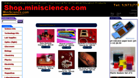 What Shop.miniscience.com website looked like in 2016 (8 years ago)