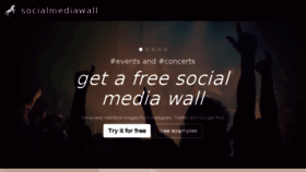 What Socialmediawall.me website looked like in 2016 (8 years ago)