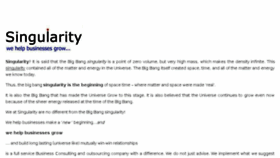 What Singularity.in website looked like in 2016 (8 years ago)