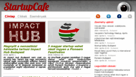 What Startupcafe.hu website looked like in 2016 (8 years ago)