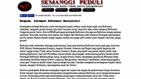 What Semanggipeduli.com website looked like in 2016 (8 years ago)