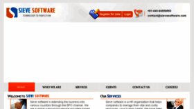 What Sievesoftware.com website looked like in 2016 (8 years ago)