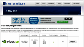 What Sms-credit.se website looked like in 2016 (8 years ago)