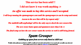 What Spamgrouper.com website looked like in 2016 (8 years ago)