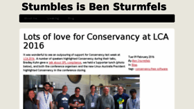 What Stumbles.id.au website looked like in 2016 (8 years ago)