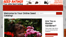 What Seedratings.com website looked like in 2016 (8 years ago)