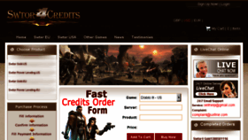 What Swtor4credits.com website looked like in 2016 (8 years ago)