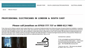 What South-london-electricians.co.uk website looked like in 2016 (8 years ago)