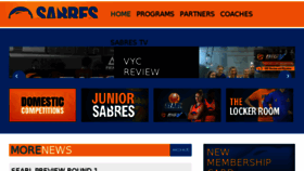 What Sabres.com.au website looked like in 2016 (8 years ago)