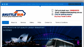 What Shuttlebussydney.com.au website looked like in 2016 (8 years ago)
