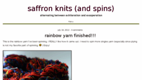 What Saffronknits.net website looked like in 2016 (8 years ago)