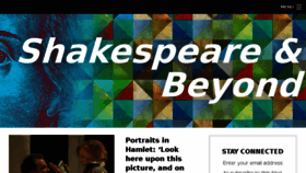 What Shakespeareandbeyond.folger.edu website looked like in 2016 (8 years ago)