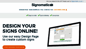What Signomatic.com website looked like in 2016 (8 years ago)