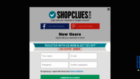 What Shopcluesmail.com website looked like in 2016 (8 years ago)