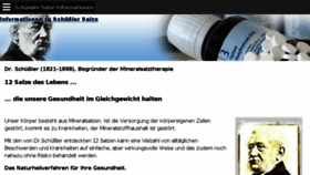 What Schuessler-salze-informationen.de website looked like in 2016 (8 years ago)