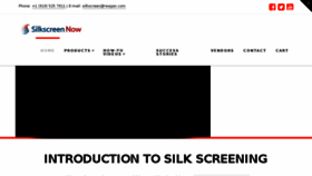 What Silkscreennow.com website looked like in 2016 (8 years ago)