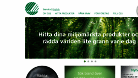 What Svanen.se website looked like in 2016 (8 years ago)