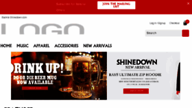 What Store.shinedown.com website looked like in 2016 (8 years ago)