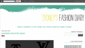What Sydneysfashiondiary.com website looked like in 2016 (8 years ago)