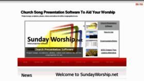 What Sundayworship.net website looked like in 2016 (8 years ago)